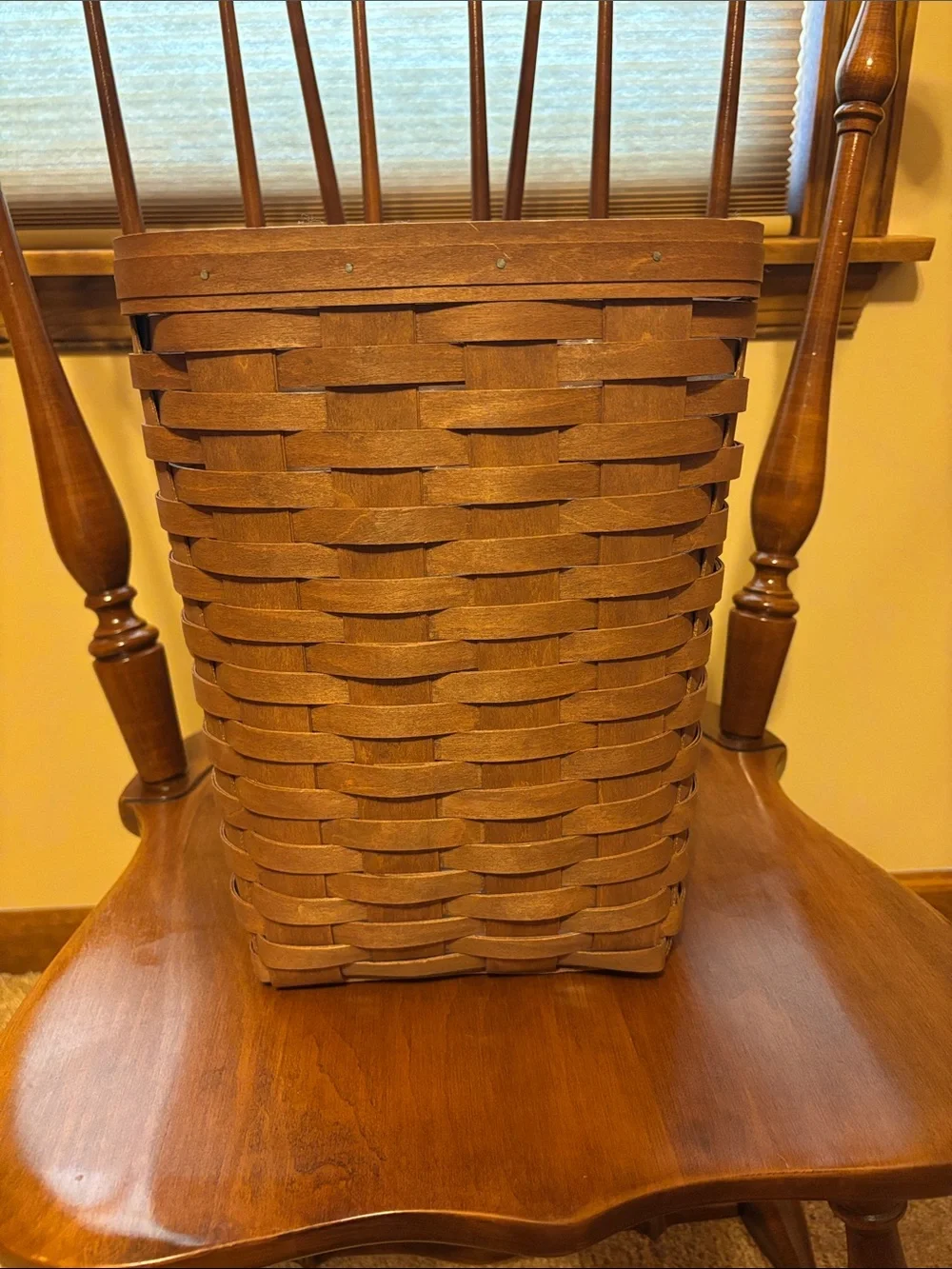 Longaberger Waste Basket in Rich Brown